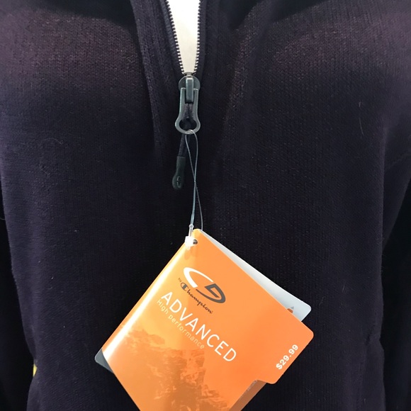 NWT Champion ZIP Knit Jacket in Eggplant Sz L - Picture 3 of 6